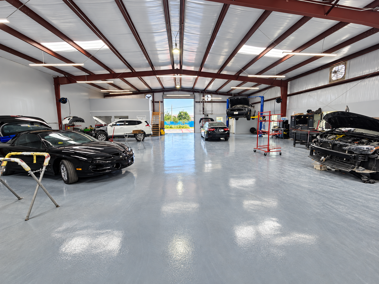 Inside the Rayco automotive repair shop